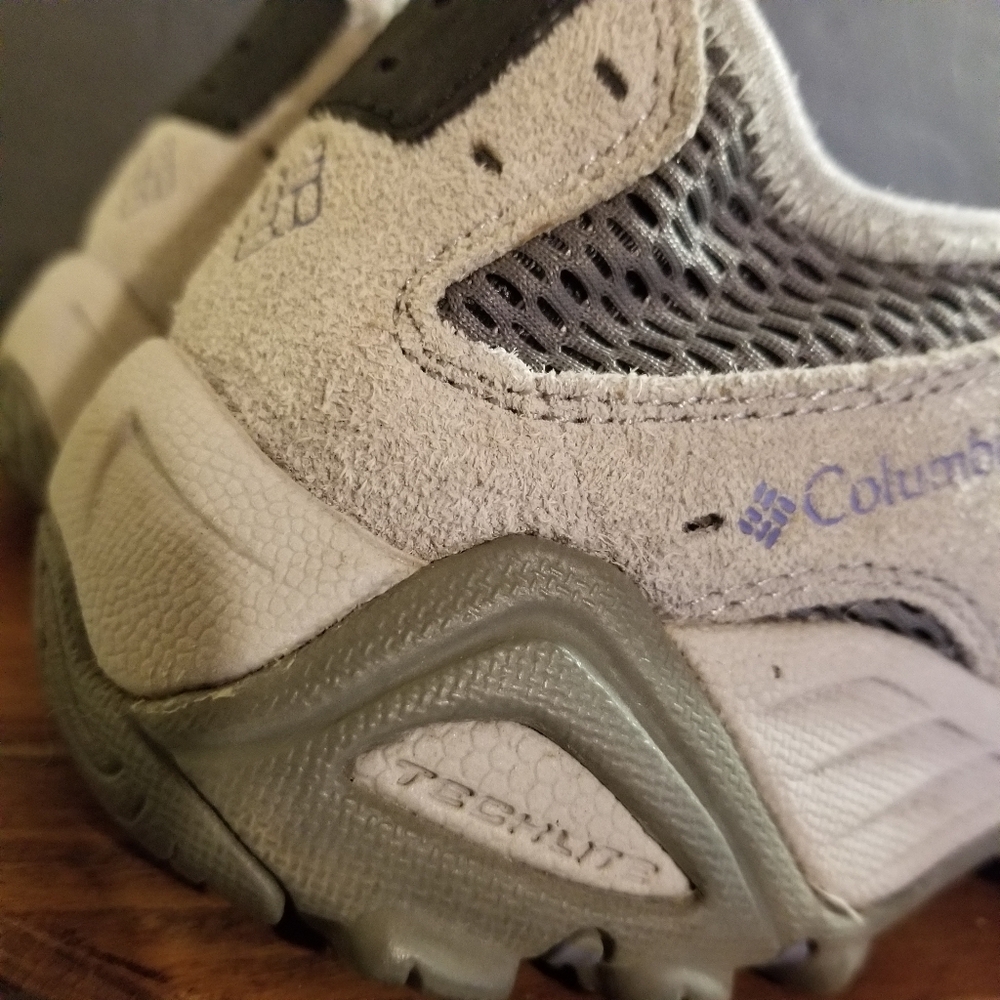Columbia Omni Grip Techlite Suede Mesh Hiking Outdoor Shoes Sz 8.5 Gray - Picture 7 of 12